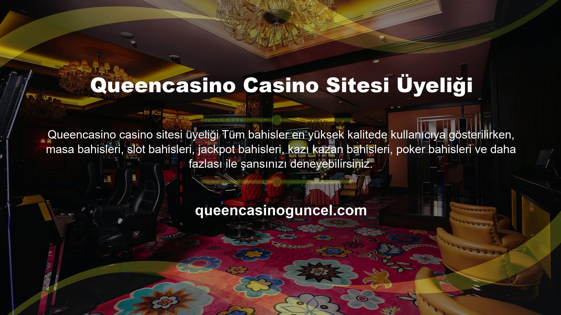 Canlı casino hizmetinde, canlı krupiyelere karşı rulet, blackjack, bakara ve poker bahislerini deneyimleyebilirsiniz