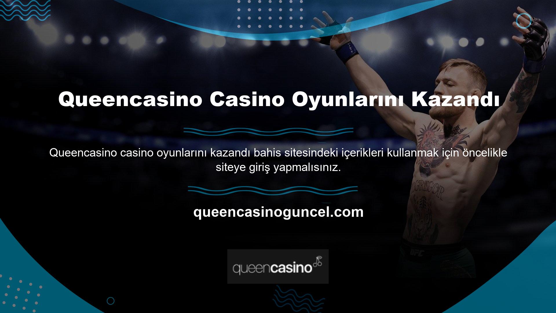 Bahis sitesine giriş yaptıktan sonra sitenin casino oyun seçeneklerini kullanabilirsiniz