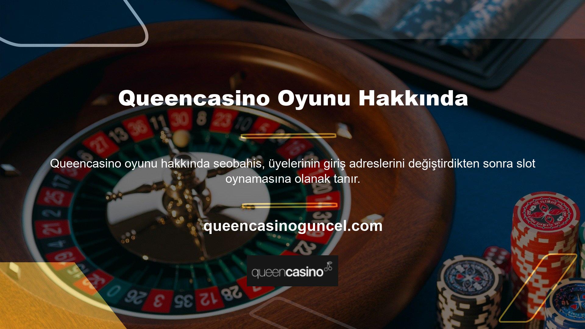 Queencasino oyunu, mekanik çarkların döndürülmesiyle ilgili eğlenceli bir oyundur