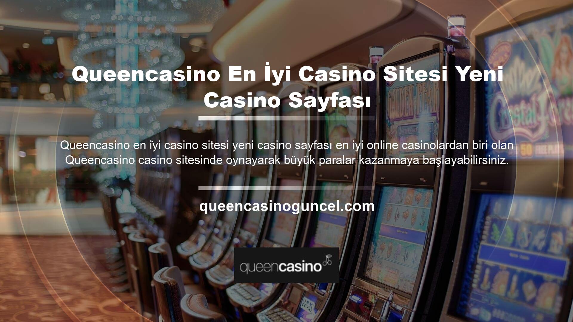 Casino oyunları, çeşitli masa ve slot makinesi oyun seçeneklerini içerir